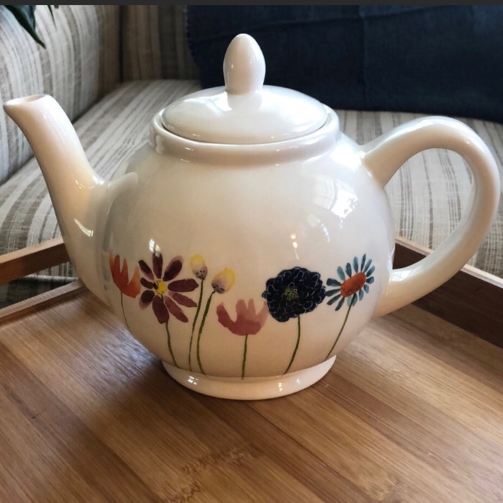 Rae Dunn Floral Teapot—Reserved for K Mack